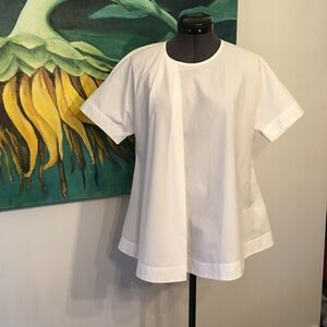 🇮🇹 Zanetti 1965 Cotton Pleat Front Blouse